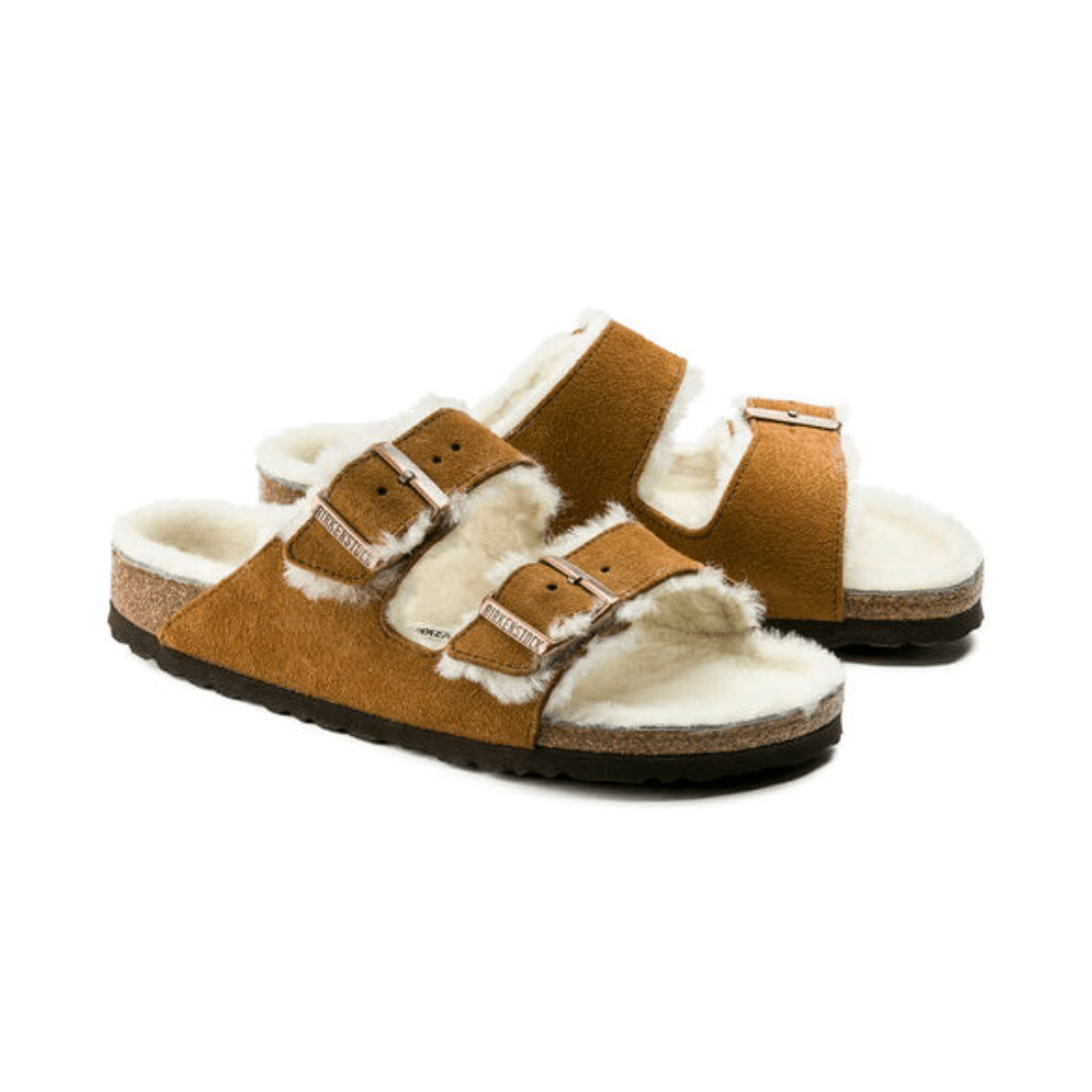 כפכפי בירקנשטוק | Birkenstock Arizona fur Brown – תמונה 2