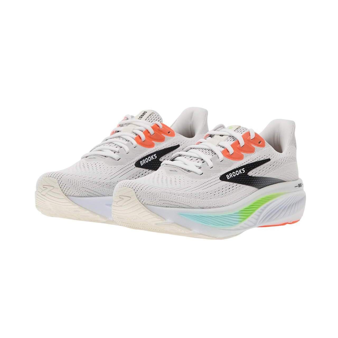 נעלי ברוקס | Brooks Ghost 17 White/ Pink Clay/ Gecko – תמונה 5