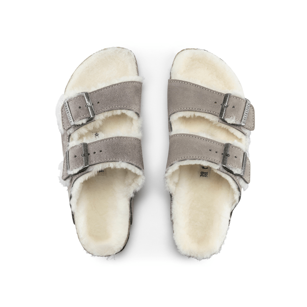 כפכפי בירקנשטוק | Birkenstock Arizona fur Grey – תמונה 3