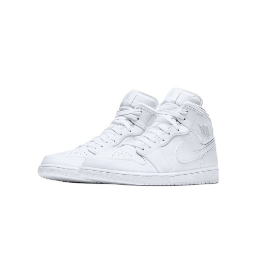 נעלי נייק אייר ג’ורדן | Nike Air Jordan 1 Mid White Pure Platinum – תמונה 3
