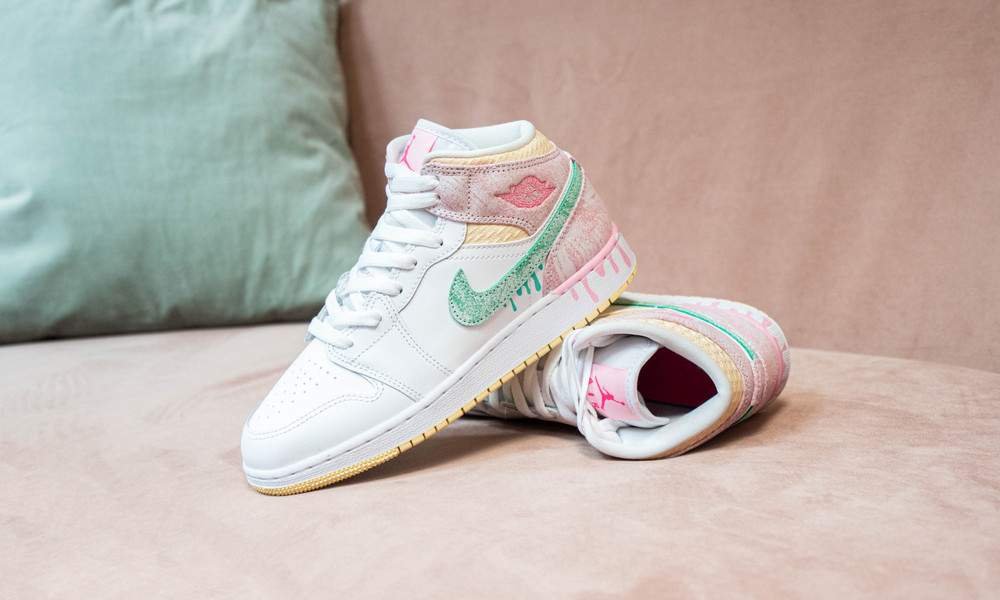 נעלי נייק אייר ג’ורדן | nike air jordan 1 mid paint drip – תמונה 4