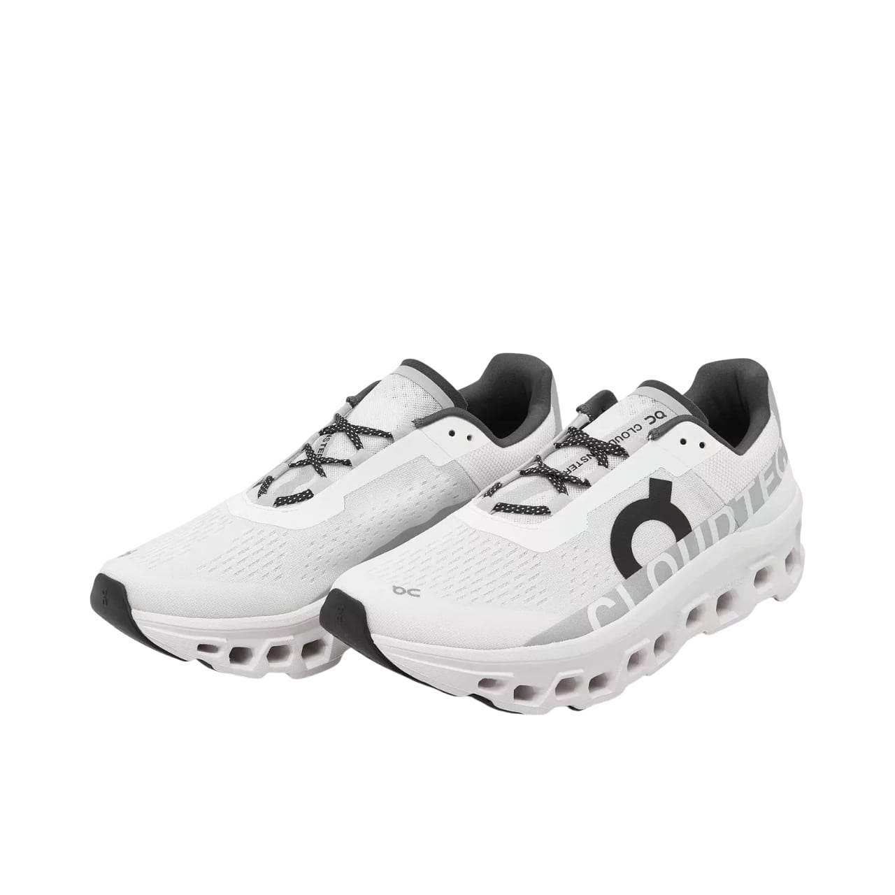 נעלי און קלאוד | On Cloudmonster Running Shoes White/Black – תמונה 2