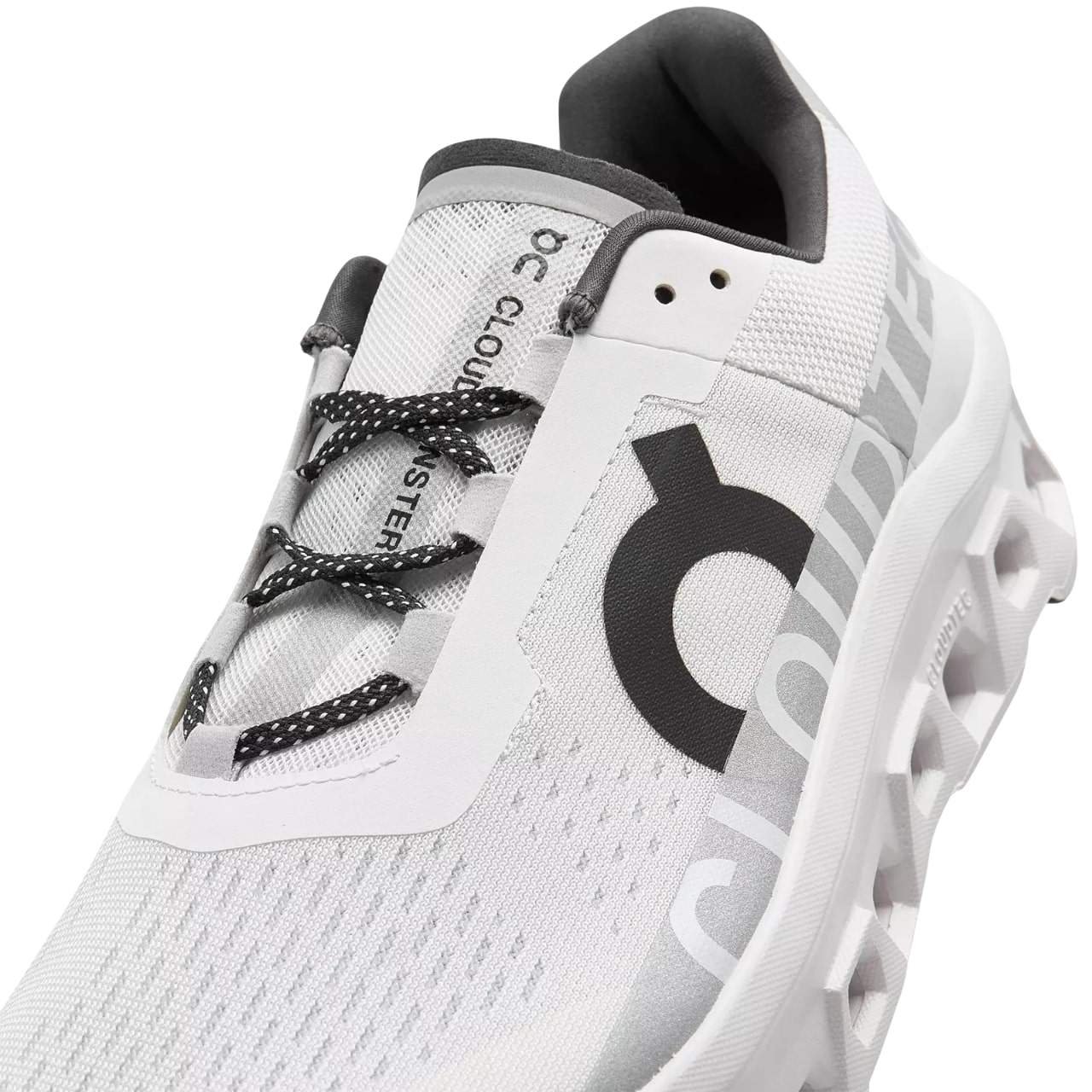 נעלי און קלאוד | On Cloudmonster Running Shoes White/Black – תמונה 3
