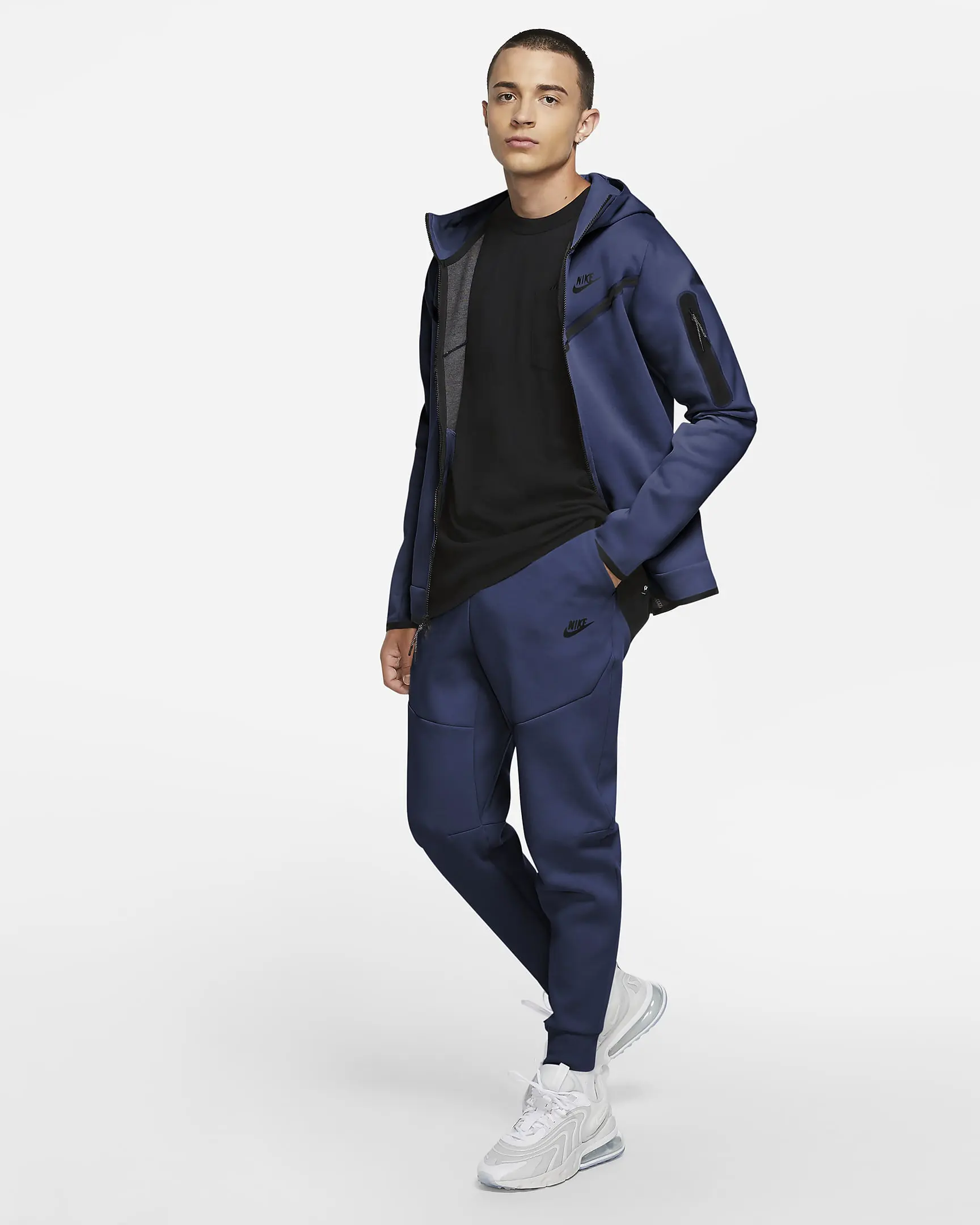 מכנסי Nike Sportswear Tech Fleece מכנס טק פליז נייבי – תמונה 3