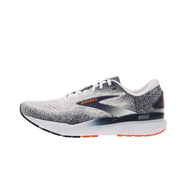 נעלי ברוקס | Brooks Ghost 16 White/ Peacoat/ Orange