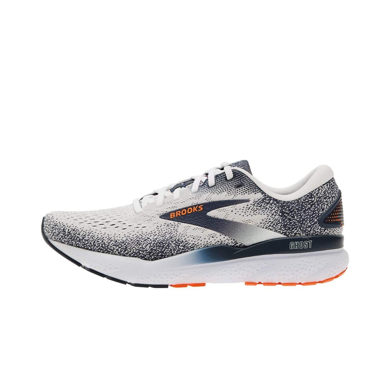 נעלי ברוקס | Brooks Ghost 16 White/ Peacoat/ Orange