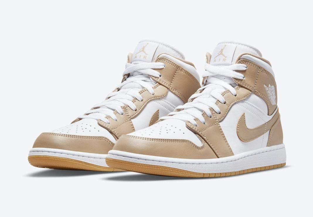 נעלי נייק אייר ג’ורדן | Nike air jordan 1 mid tan gum – תמונה 2