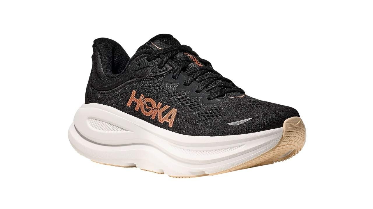 נעלי הוקה | Hoka Bondi 9 Black/Rose Gold – תמונה 2