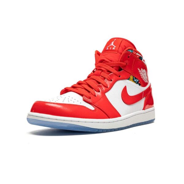 Jordan 1 Mid Barcelona Sweater Red Patent 4 600x600