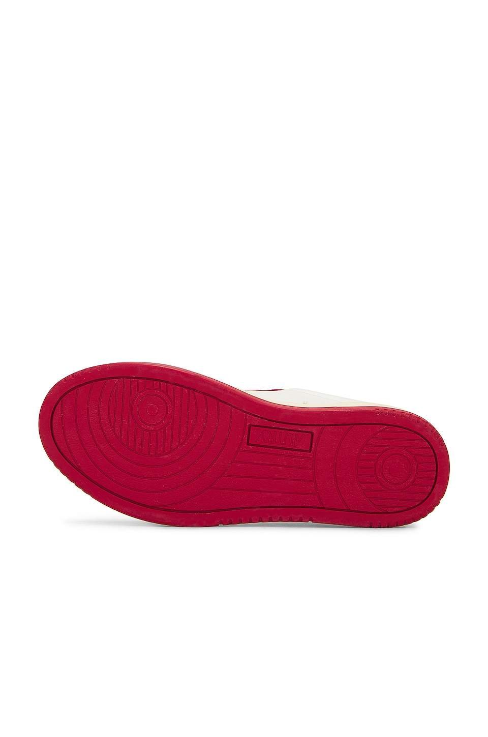 נעלי Autry Medalist Low Sneakers White Red – תמונה 5
