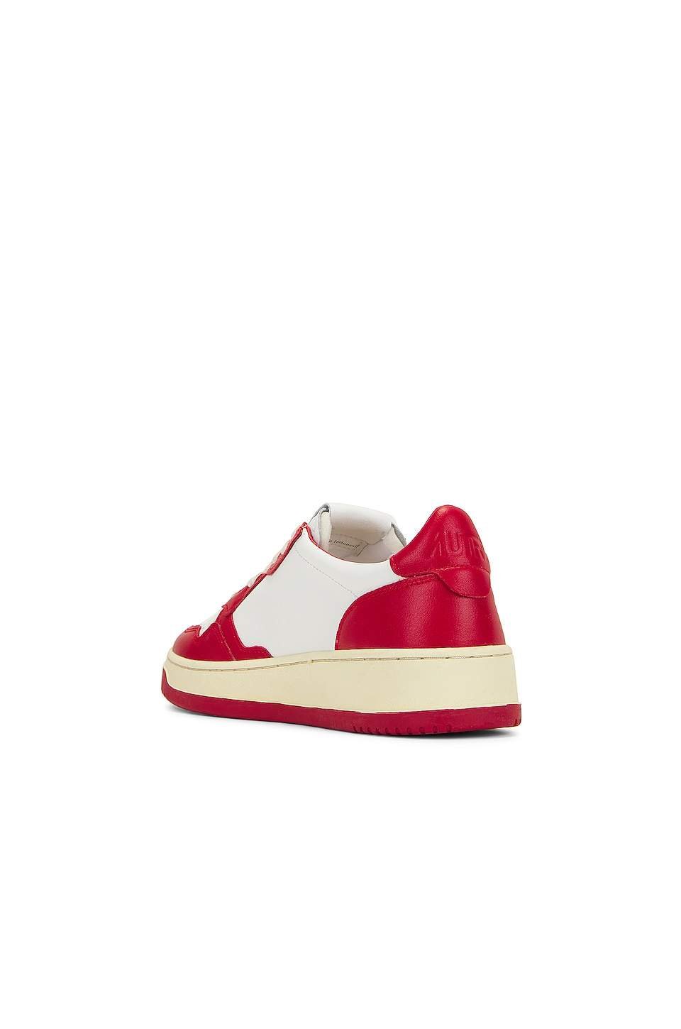נעלי Autry Medalist Low Sneakers White Red – תמונה 4
