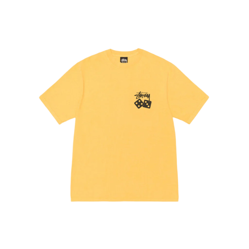 Stüssy Pigment Dyed Dice Tee Yellow – תמונה 2