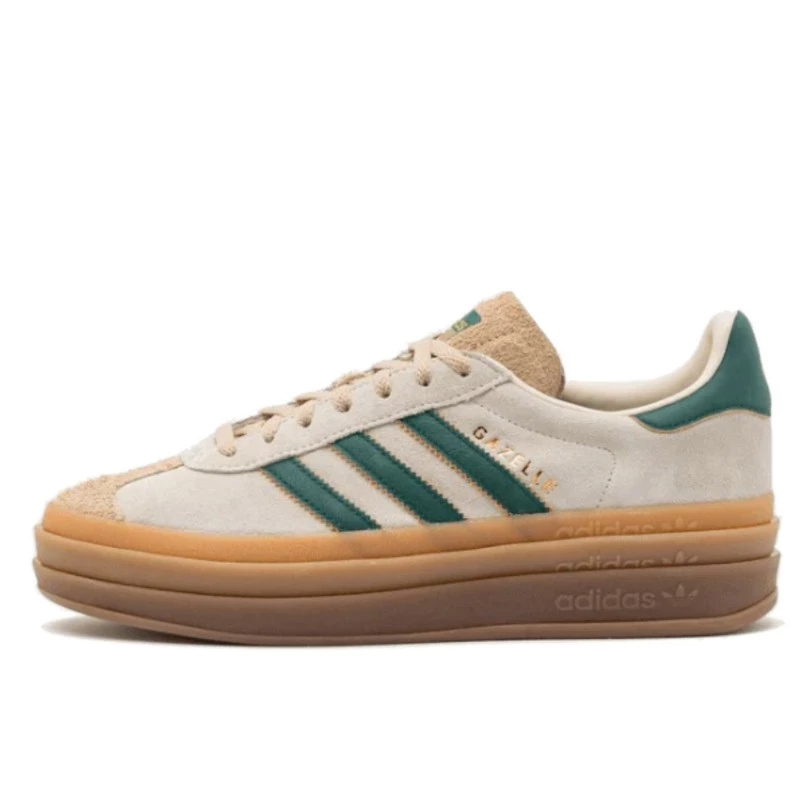 נעלי אדידס גאזל | Adidas Gazelle Bold Magic Beige Collegiate Green