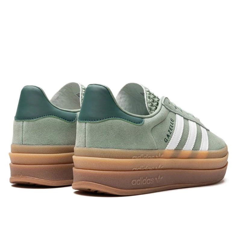 נעלי אדידס | Adidas Gazelle Bold Silver Green Gum – תמונה 3