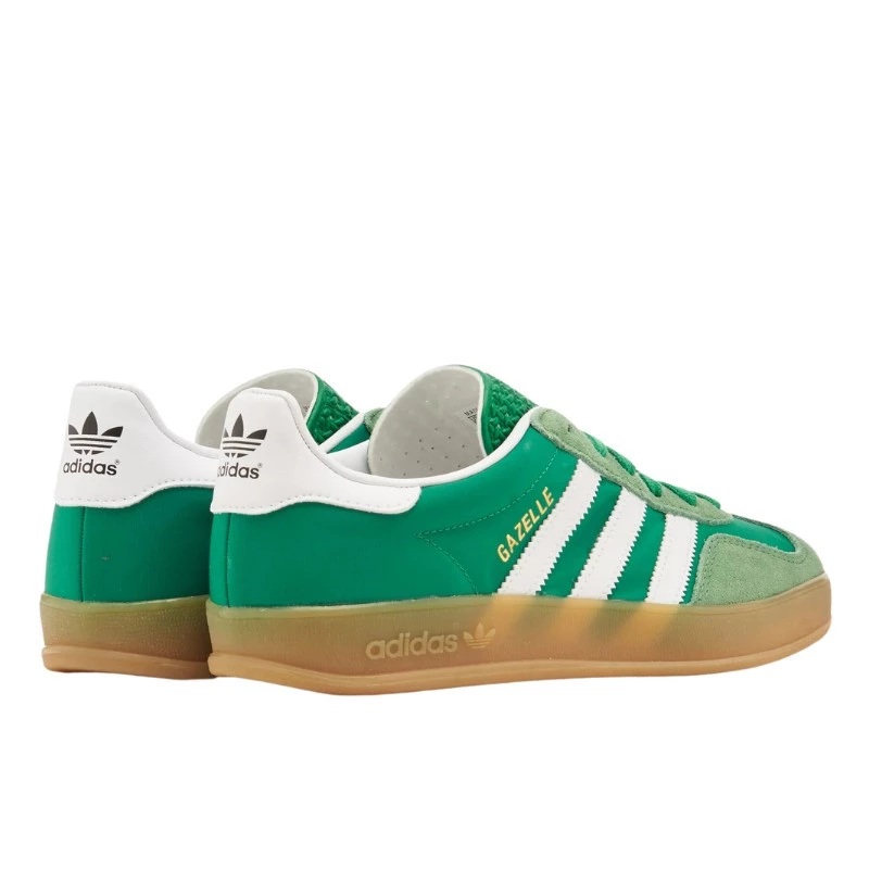 נעלי אדידס | Adidas Gazelle Indoor Green White Gum – תמונה 3