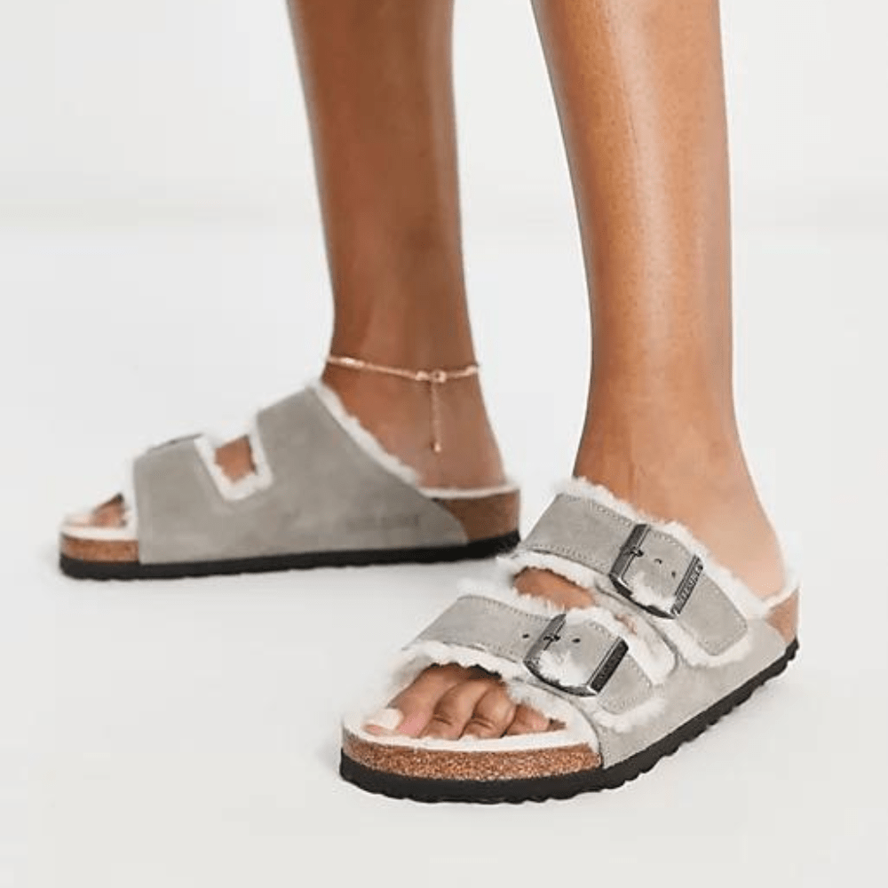 כפכפי בירקנשטוק | Birkenstock Arizona fur Grey – תמונה 4