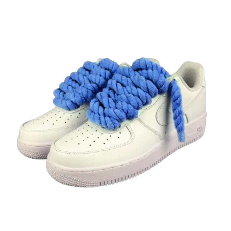 נעלי נייק | Nike Air Force 1 Custom Lacet Corde Lac Bleu – תמונה 2