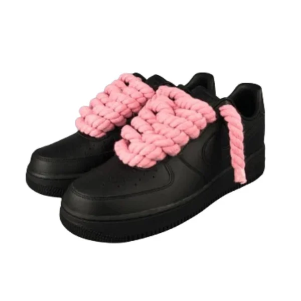 Air force 1 custom lacet corde noir rose 1 600x600
