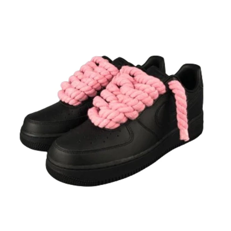 נעלי נייק | Nike Air Force 1 Custom Lacet Corde Noir Rose – תמונה 2