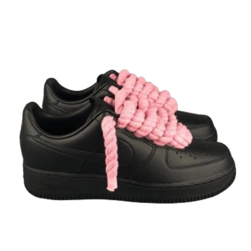 נעלי נייק | Nike Air Force 1 Custom Lacet Corde Noir Rose – תמונה 3