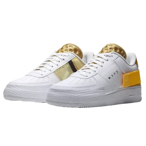 Air force 1 drop type white gold yellow 600x600