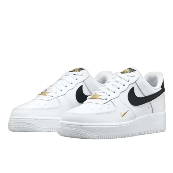 Air force 1 low 07 essential white black gold mini swoosh 1 600x600