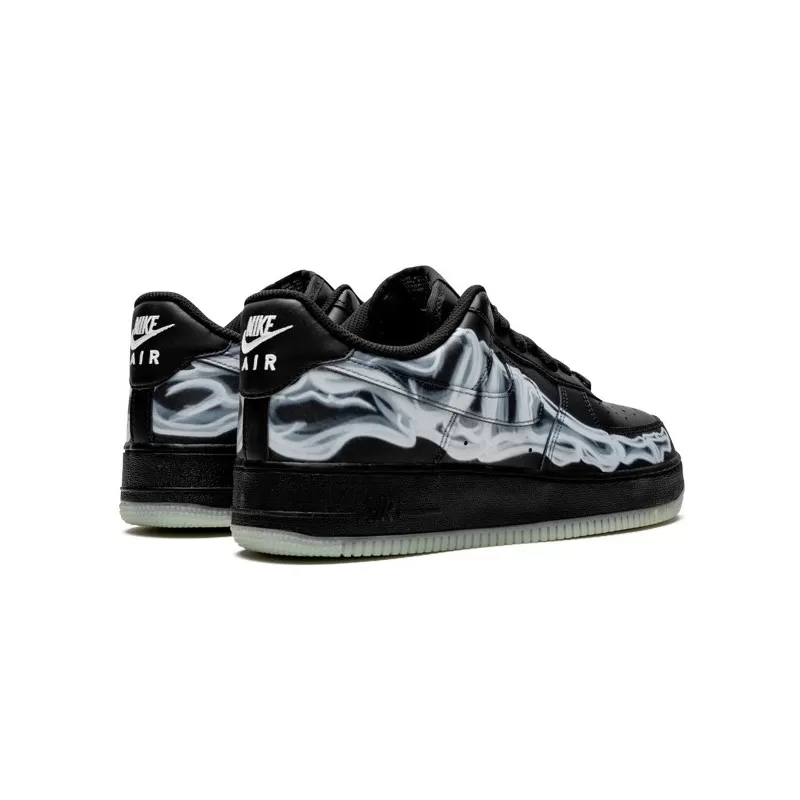נעלי נייק | Nike Air Force 1 Low Black Skeleton Halloween 2019 – תמונה 3