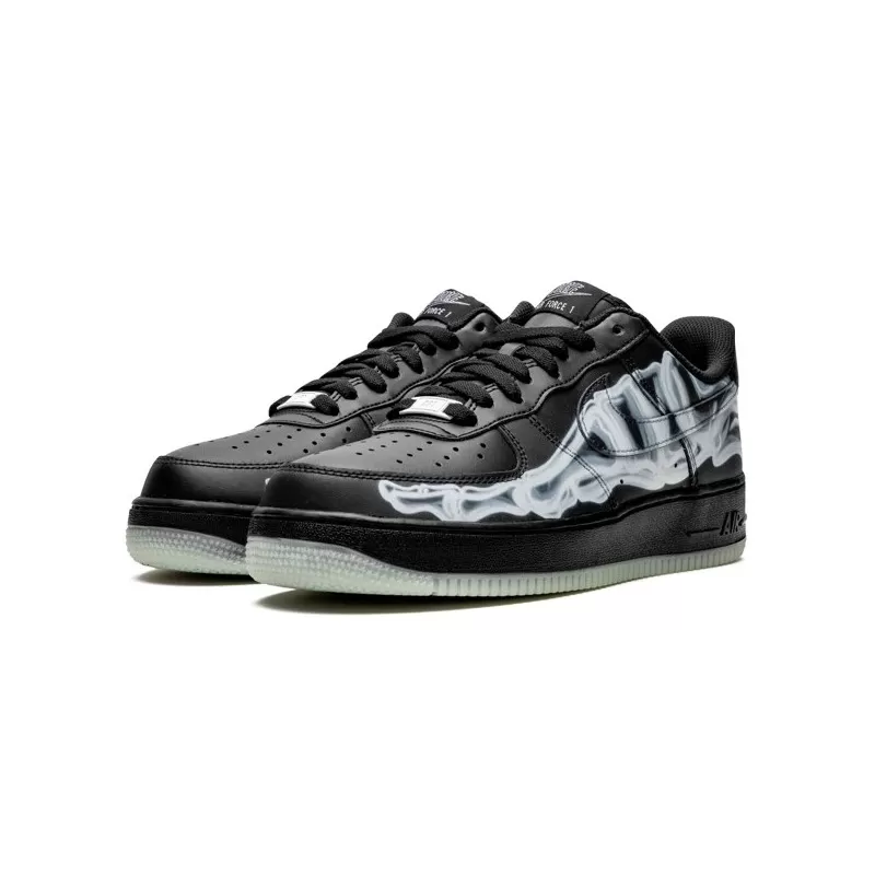 נעלי נייק | Nike Air Force 1 Low Black Skeleton Halloween 2019 – תמונה 2