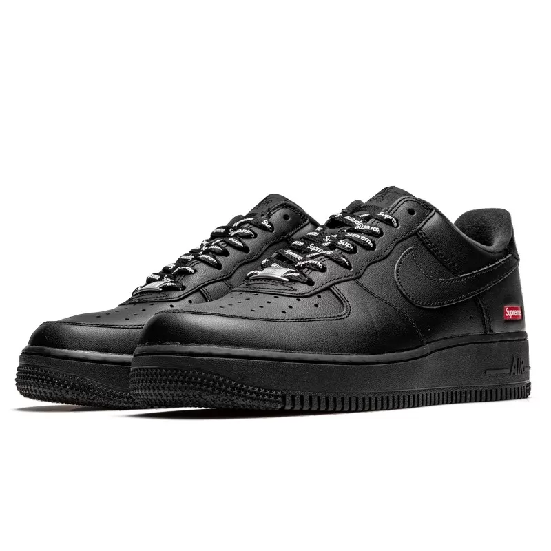 נעלי נייק | Nike Air Force 1 Low Black Supreme – תמונה 2
