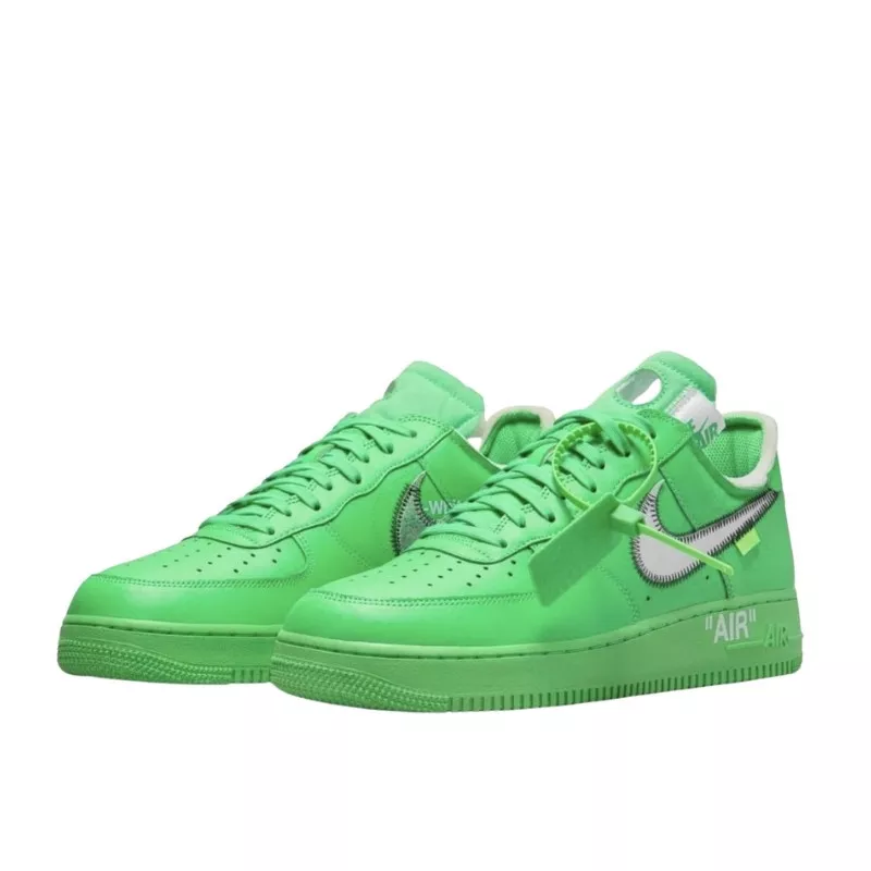 נעלי נייק | Nike Off White Air Force 1 Low Light Green Spark – תמונה 2