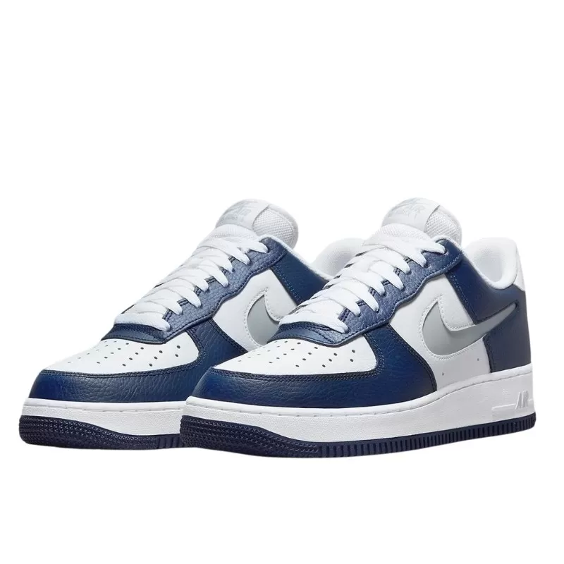 נעלי נייק | Nike Air Force 1 Low White Navy Grey – תמונה 2