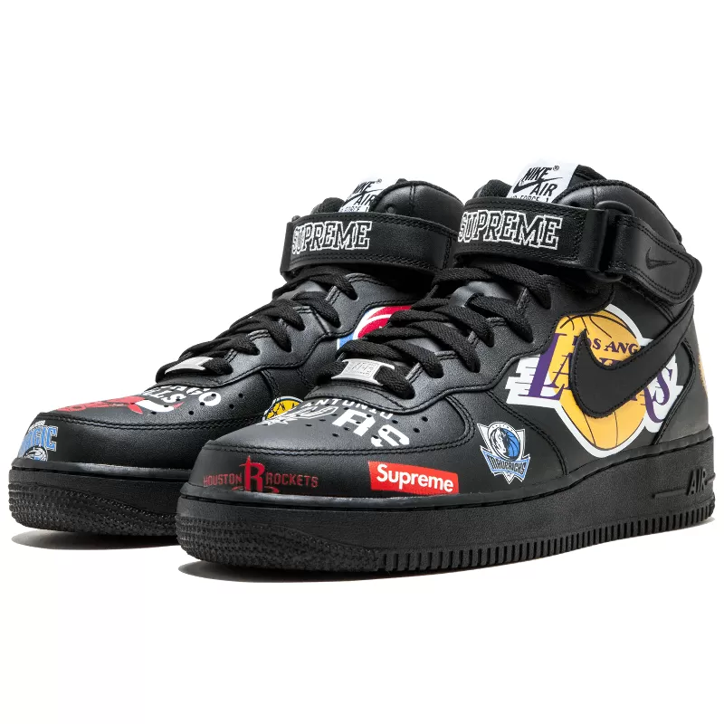 נעלי נייק | Nike Air Force 1 NBA Supreme Black – תמונה 2