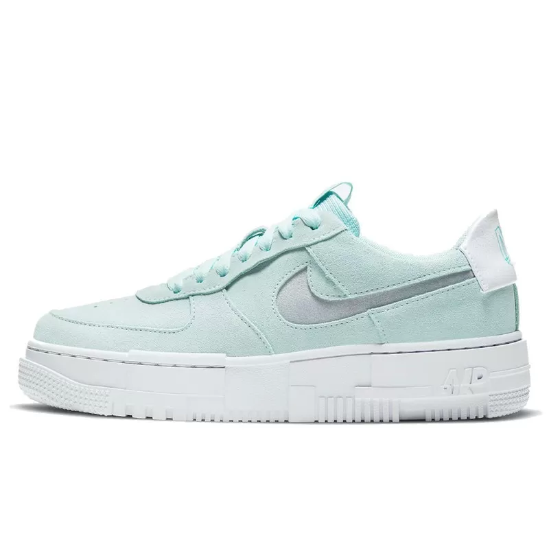Air force 1 pixel mint green suede 1