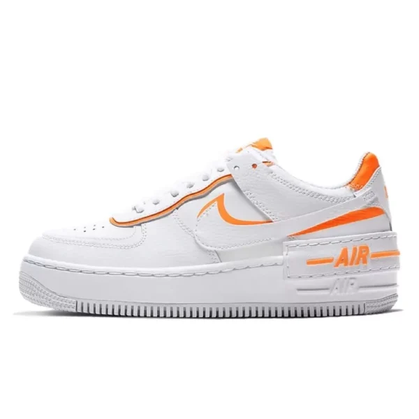 נעלי נייק | Nike Air Force 1 Shadow Total White Orange
