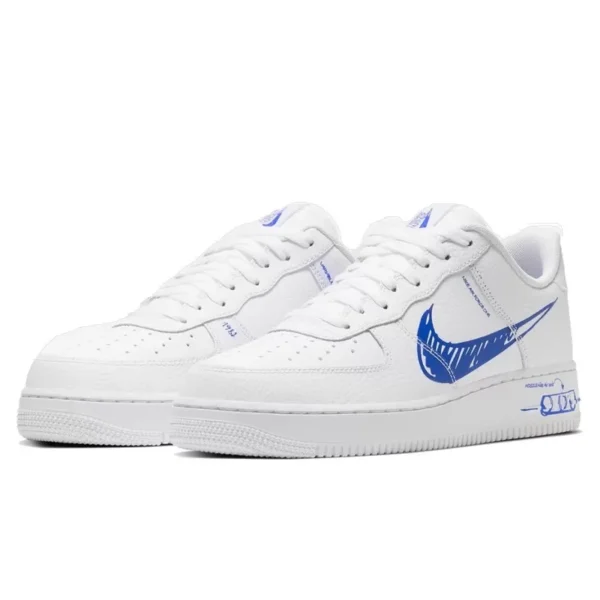 Air force 1 sketch white royal 600x600
