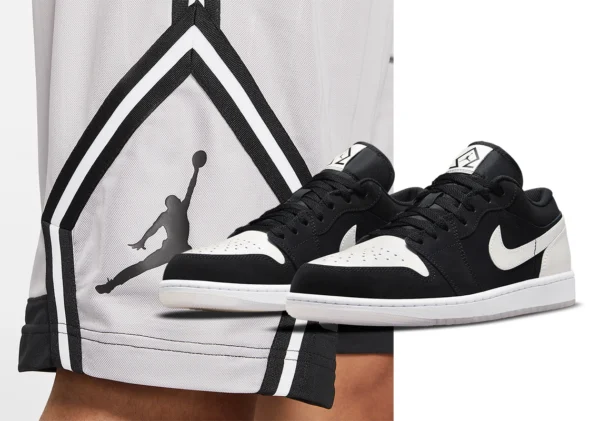 Air jordan 1 low diamond shorts DH6931 001 jpg 600x421