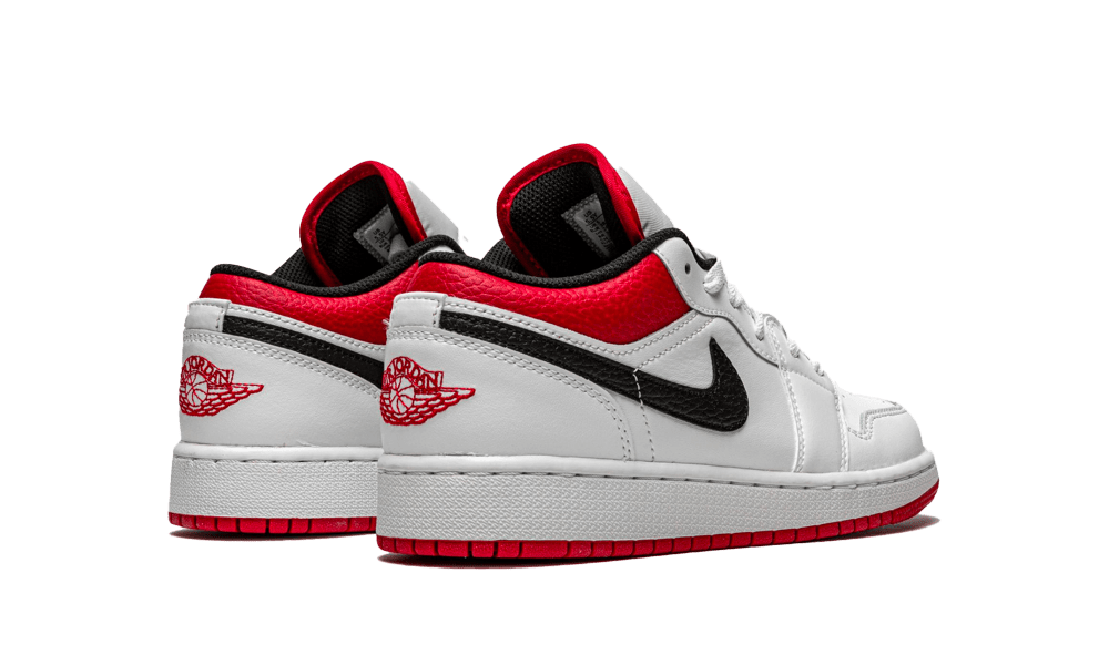 נעלי נייק אייר ג’ורדן | Nike air jordan 1 low white university red – תמונה 4