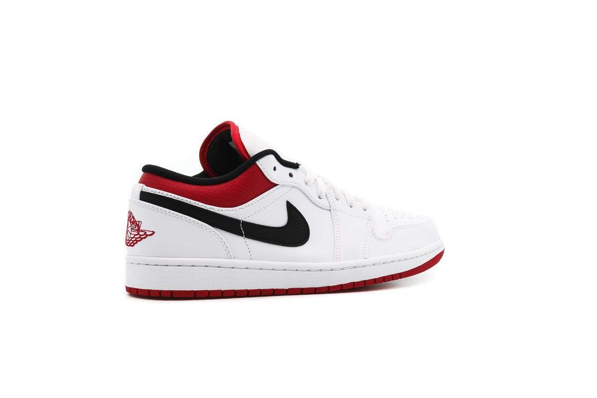נעלי נייק אייר ג’ורדן | Nike air jordan 1 low white university red – תמונה 2