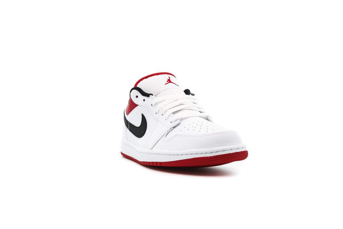נעלי נייק אייר ג’ורדן | Nike air jordan 1 low white university red – תמונה 3