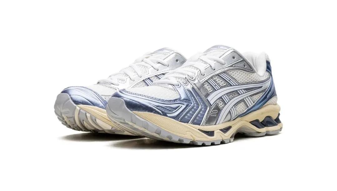 נעלי אקסיקס | Asics Gel Kayano 14 Cream Metallic Blue – תמונה 2
