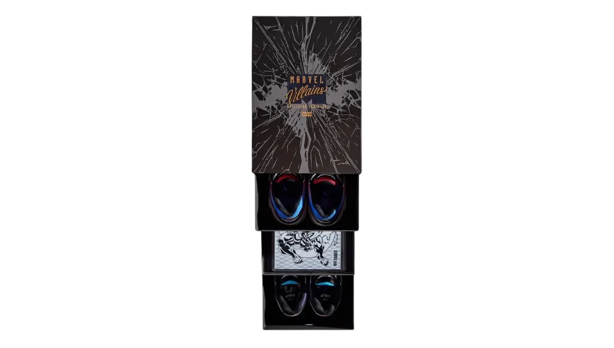 נעלי אקסיקס | Asics GT 2160 Kith Marvel Villains Spider Man/Venom Battle Spectra Pack Sealed Box (Comic Included) – תמונה 5
