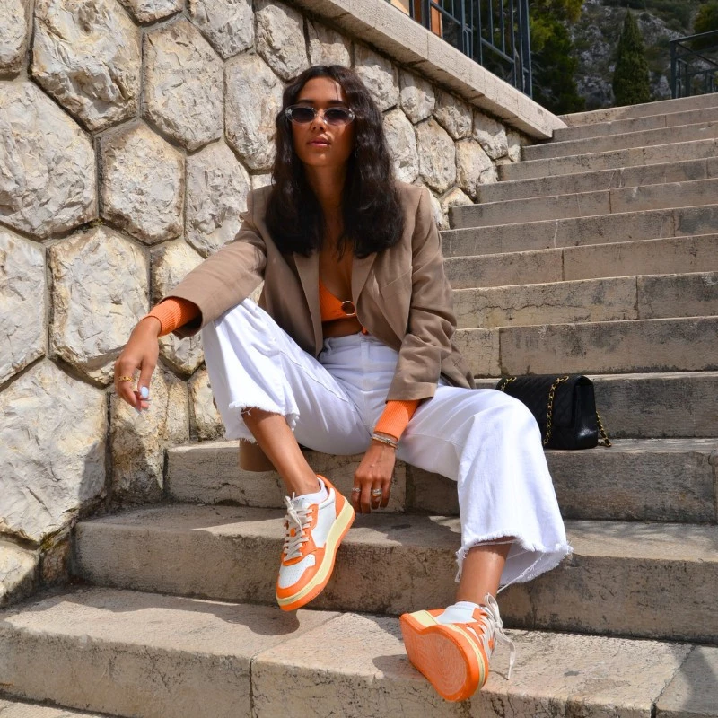 נעלי אוטרי | Autry Low Orange White – תמונה 6