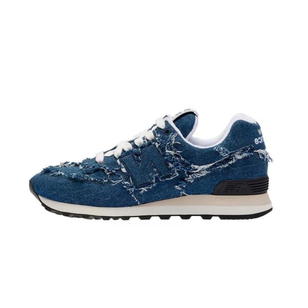 נעלי ניו באלאנס | New Balance 574 x Miu Miu – Suede Blue Jeans Sneakers