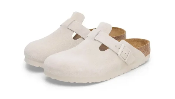 Birkenstock boston antique white suede 1 600x340