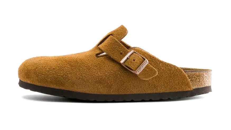כפכפי בירקנשטוק | Birkenstock Boston Soft Footbed Suede Mink