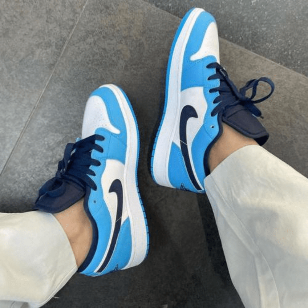 נעלי נייק אייר ג’ורדן | Nike Air Jordan 1 Low blue 2021 – תמונה 4