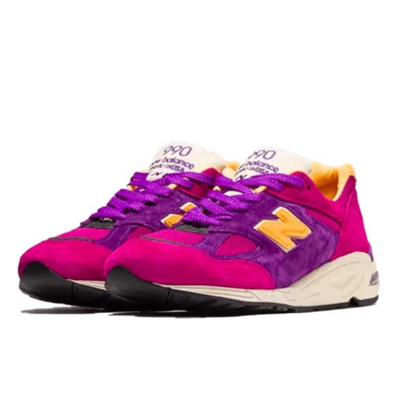 נעלי ניו באלאנס | New Balance 990 v2 Made in USA Teddy Santis Purple Yellow – תמונה 2