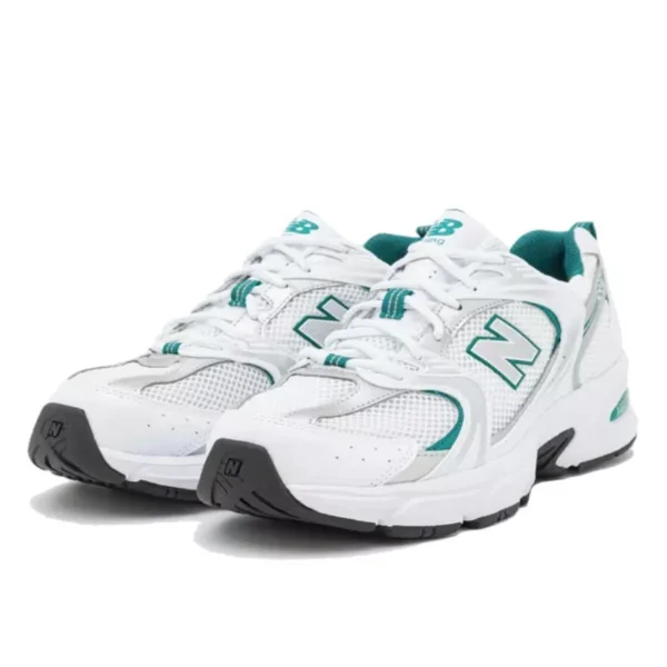 New balance mr 530 white silver metallic green 1 600x600