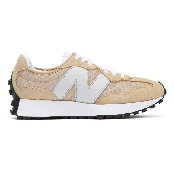 נעלי ניו באלאנס | NEW BALANCE 327 WOMENS BEIGE / SILVER TRAINERS