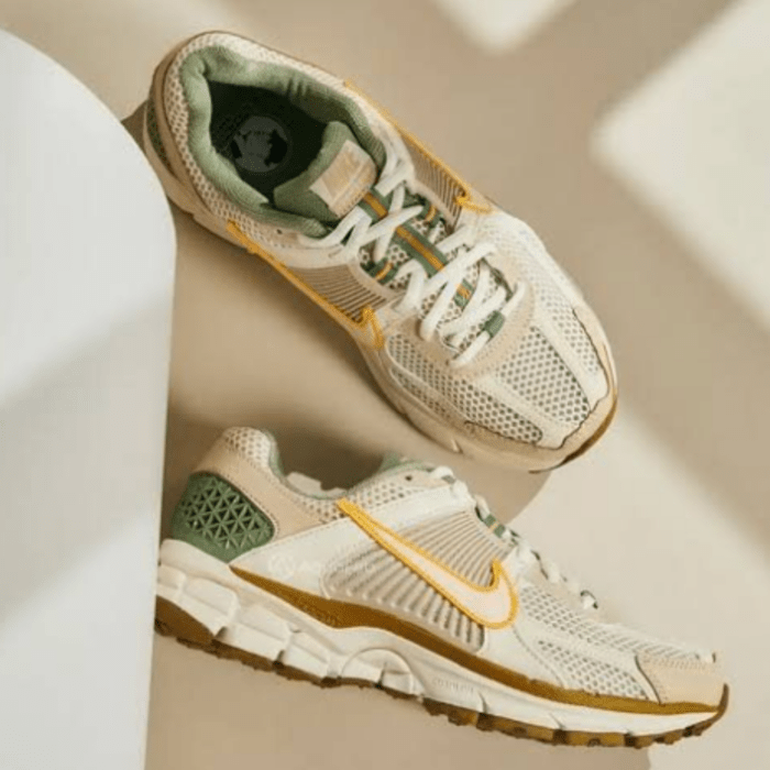 נעלי נייק | Nike Zoom Vomero 5 Sail Laser Orange Medium Olive – Nike Zoom – תמונה 4